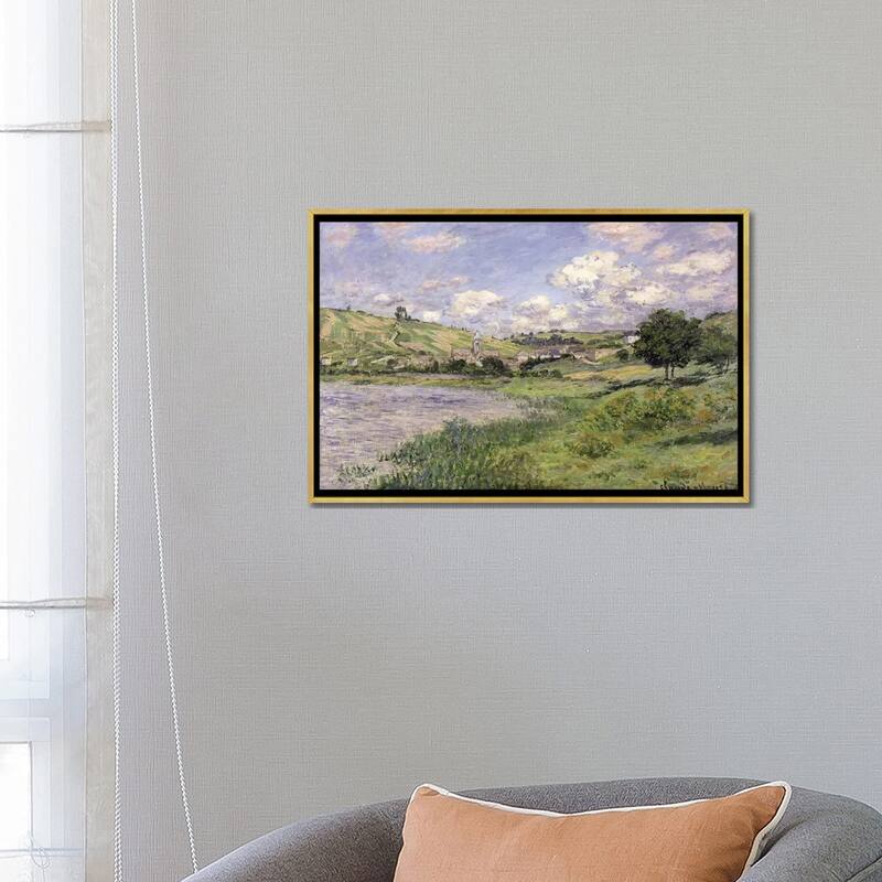 iCanvas "Landscape, Vetheuil, 1879 " by Claude Framed Canvas
